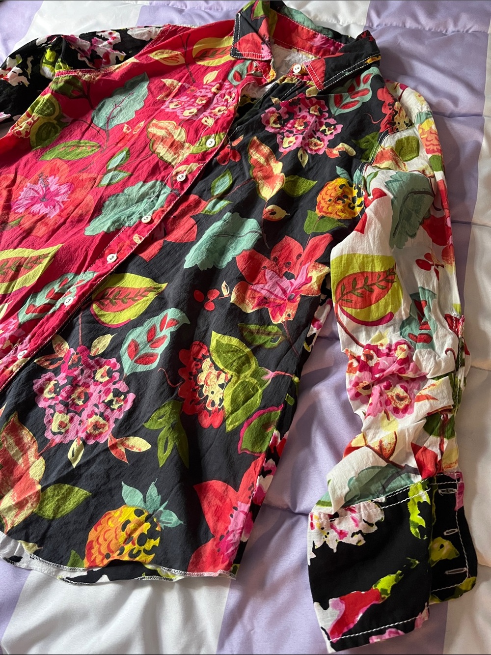Cino Floral Blouse Size M - Picture 3 of 8